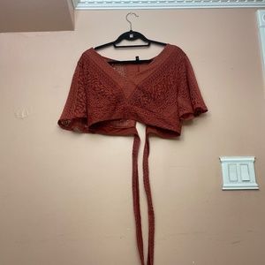 Burgundy crop top
